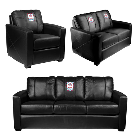 Silver Sofa with Miami Marlins City Connect Secondary Logo