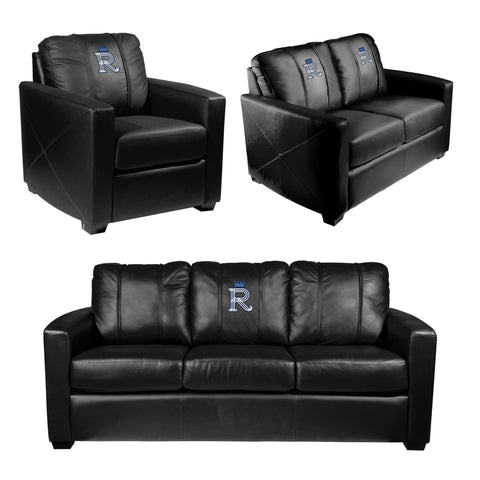 Silver Sofa with Kansas City Royals City Connect Secondary Logo