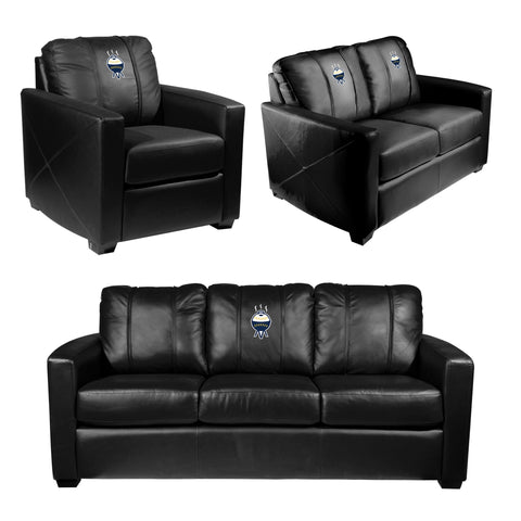 Silver Sofa with Milwaukee Brewers City Connect Secondary Logo