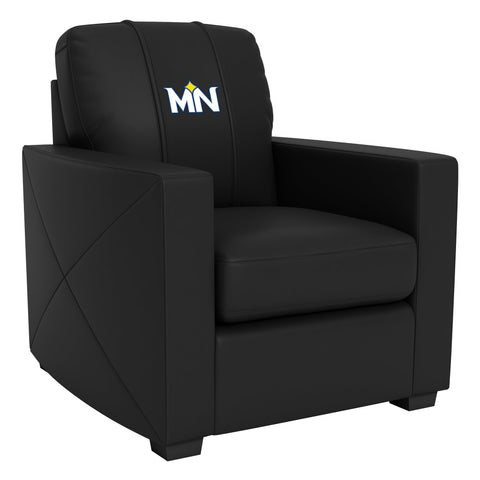 Silver Club Chair with Minnesota Twins City Connect MN Logo