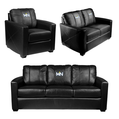 Silver Loveseat with Minnesota Twins City Connect MN Logo