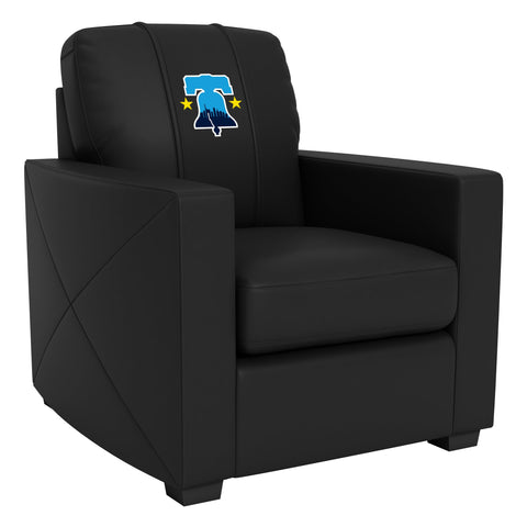 Silver Club Chair with Philadelphia Phillies City Connect Liberty Bell Logo