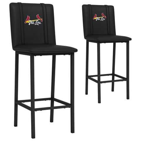 Bar Stool 500 with St Louis Cardinals City Connect The Lou Logo Set of 2