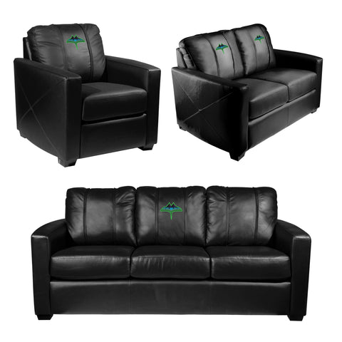 Silver Loveseat with Tampa Bay Rays City Connect Skyway Logo