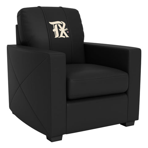 Silver Club Chair with Texas Rangers City Connect Primary Logo