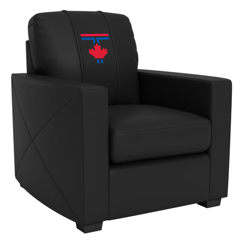Silver Club Chair with Toronto Blue Jays City Connect Maple Leaf Logo