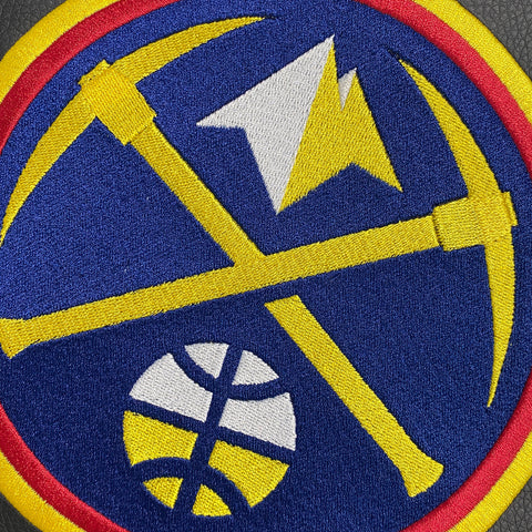 Silver Sofa with Denver Nuggets Logo
