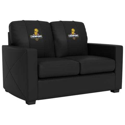 Silver Loveseat with Denver Nuggets 2023 Championship Logo