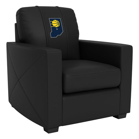 Silver Club Chair with Indiana Pacers Secondary Logo