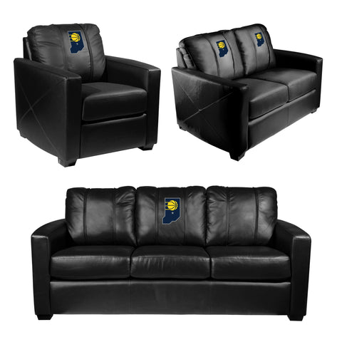 Silver Club Chair with Indiana Pacers Secondary Logo