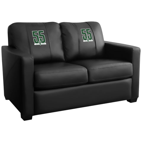 Silver Loveseat with Milwaukee Bucks Team Commemorative Logo