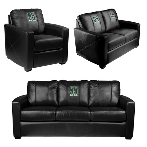 Silver Club Chair with Milwaukee Bucks Team Commemorative Logo