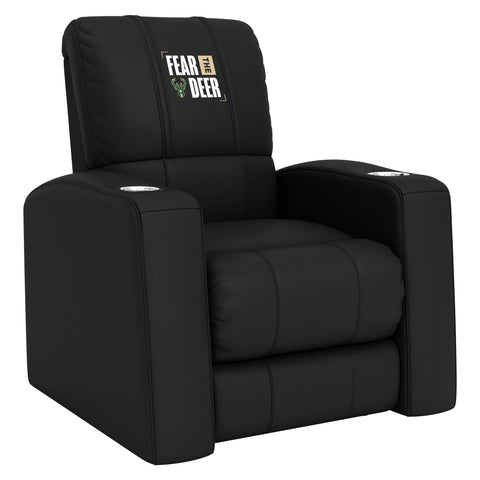 Relax Home Theater Recliner with Milwaukee Bucks Fear the Deer Playoffs Logo