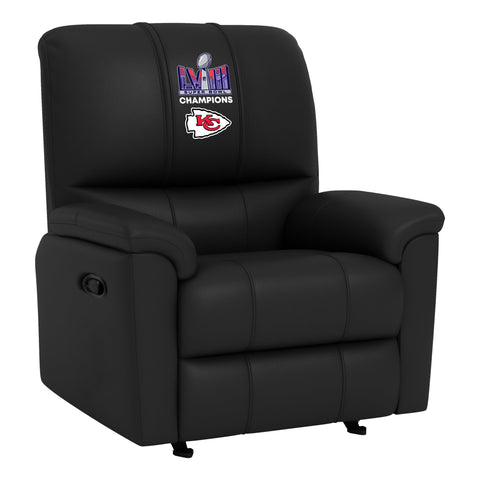 Kansas City Chiefs Super Bowl LVIII Champions Logo Rocker Recliner