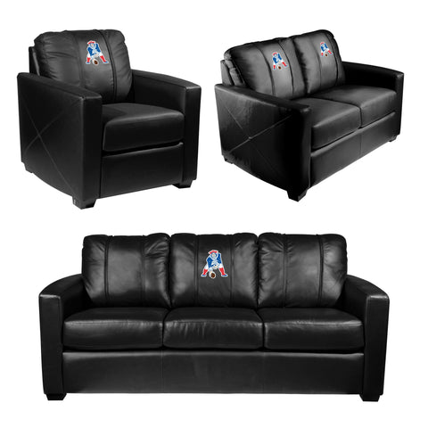 Silver Sofa with New England Patriots Classic Logo