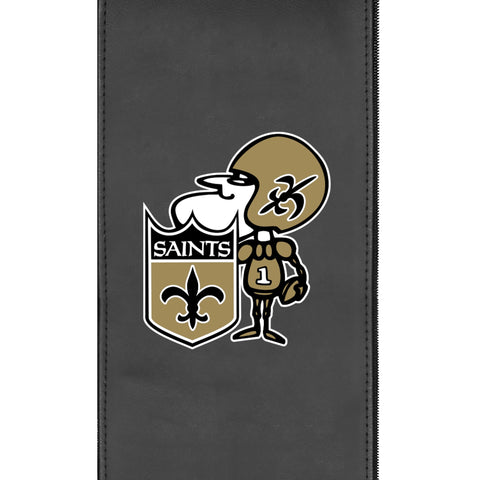 Silver Sofa with New Orleans Saints Classic Logo