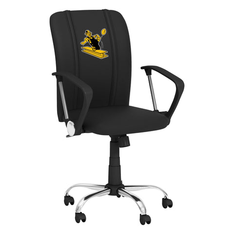 Curve Task Chair with Pittsburgh Steelers Classic Logo NFL Furniture Zipchair   