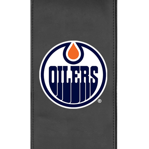 Silver Club Chair with Edmonton Oilers Logo