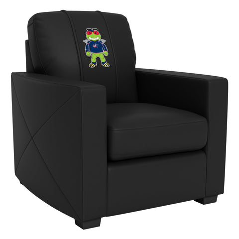 Silver Club Chair with Columbus Blue Jackets Stinger Mascot Logo