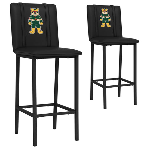 Bar Stool 500 with Minnesota Wild Nordy Mascot Logo Set of 2