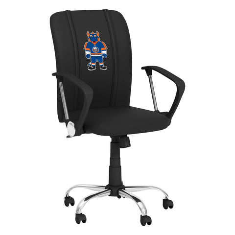 Curve Task Chair with New York Islanders Sparky Mascot Logo
