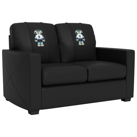 Silver Loveseat with Seattle Kraken Buoy Mascot Logo