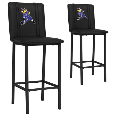 Bar Stool 500 with Tampa Bay Lightning Thunderbug Mascot Logo Set of 2