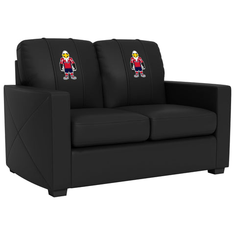 Silver Loveseat with Washington Capitals Slapshot Mascot Logo