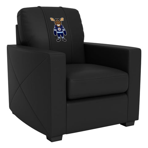 Silver Club Chair with Winnipeg Jets Moose Mascot Logo