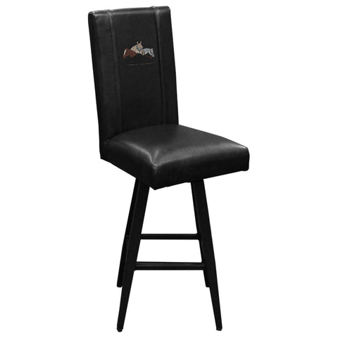 Swivel Bar Stool 2000 with Horses Quarter Collage Logo Panel