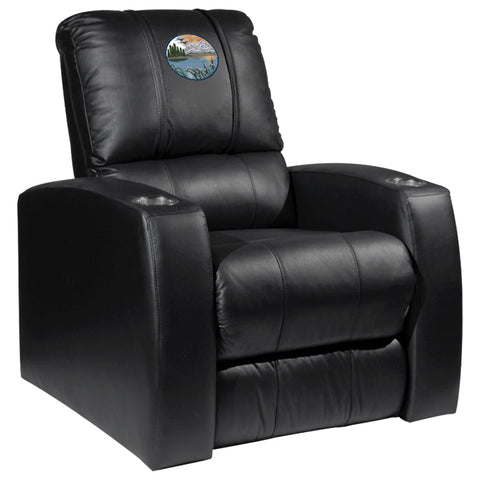 Relax Home Theater Recliner with Mountain Background Logo Panel