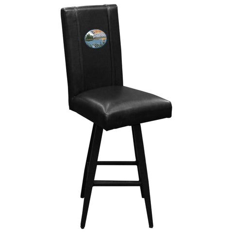 Swivel Bar Stool 2000 with Mountain Background Logo Panel