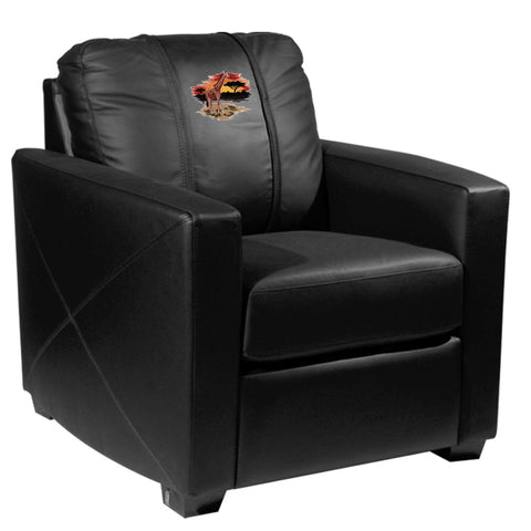Silver Club Chair with Giraffe Logo Panel