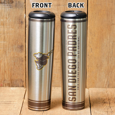 San Diego Padres Metal Dugout Mug | Stainless Steel Baseball Bat Mug MLB Teams - Metal Dugout Mug Dugout Mugs®   