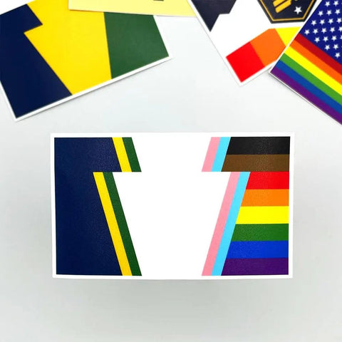 Pennsylvania Keystone Pride Flag Sticker sticker Flags For Good   