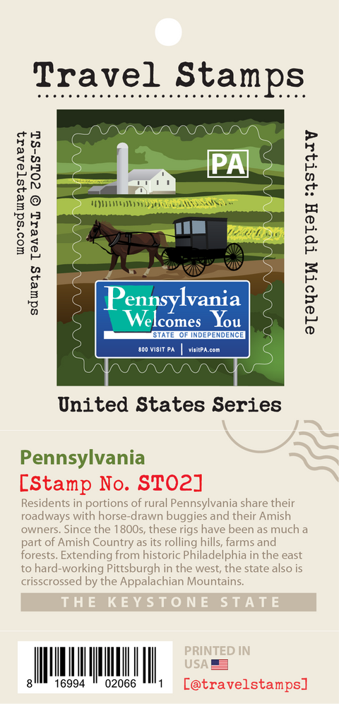 Travel Stamps Pennsylvania Stamp Stamp Travel Stamps   