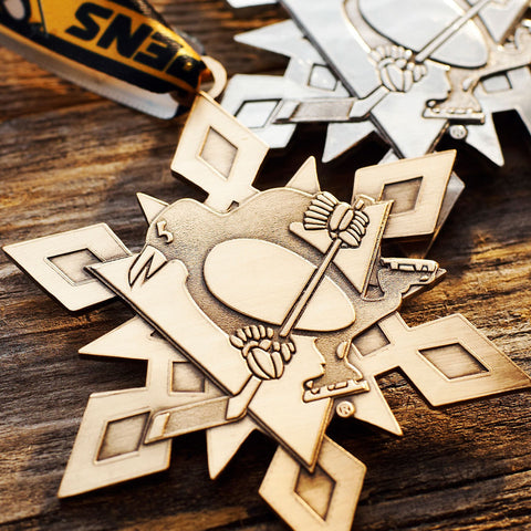 Wendell August Forge 2020 Annual Pittsburgh Penguins Ornament - Snowflake Ornament Wendell August Forge Bronze  