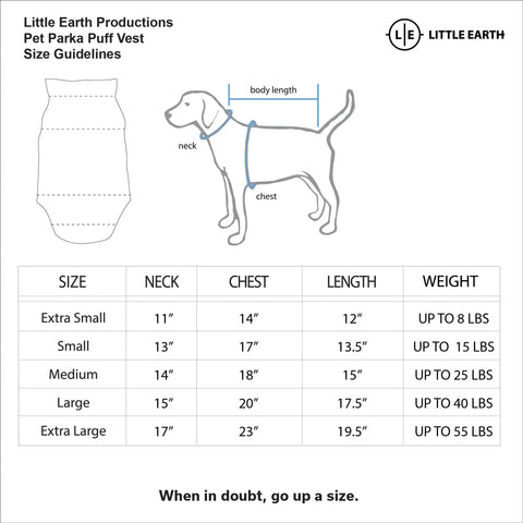 University of Pittsburgh Pet Parka Puff Vest University of Pittsburgh Little Earth Productions   