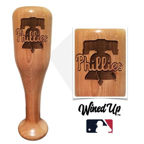 Philadelphia Phillies Wined Up®| Baseball Bat Wine Mug MLB Teams - Wined Up Glass Dugout Mugs®   