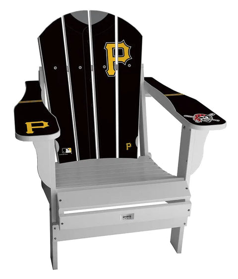 Pittsburgh Pirates MLB Adirondack Jersey Chair MLB Jersey Chair mycustomsportschair White Dark 