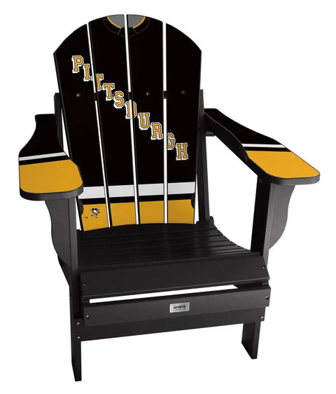 Pittsburgh Penguins® NHL Jersey Adirondack Chair NHL Jersey Chair mycustomsportschair Black Third 