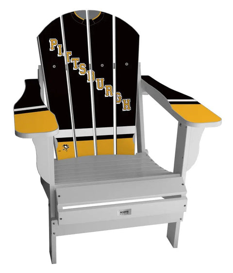 Pittsburgh Penguins® NHL Jersey Adirondack Chair NHL Jersey Chair mycustomsportschair White Third 