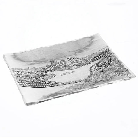 Pittsburgh Skyline 4x5 Metal Accessory Tray Serveware Wendell August Forge Default Title  