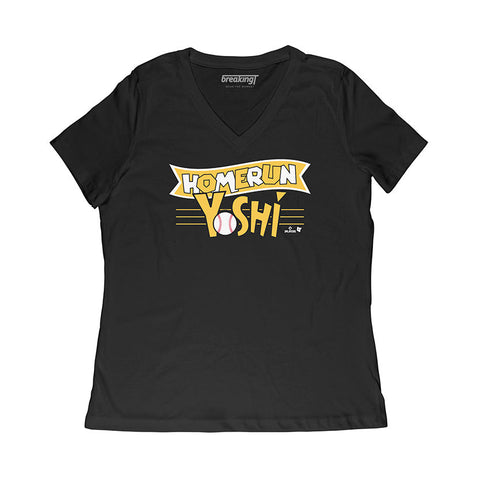 Pittsburgh Pirates Pittsburgh Home Run Yoshi T-Shirt T-Shirt BreakingT Small Women's V-Neck T-Shirt 