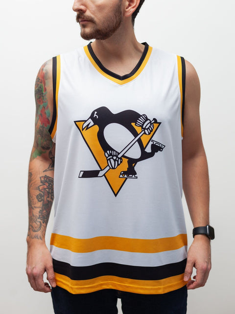 Pittsburgh Penguins Away Hockey Tank Hockey tanks Bench Clearers White Polyester S