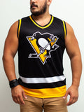 Pittsburgh Penguins Hockey Tank Hockey tanks Bench Clearers Black Polyester S