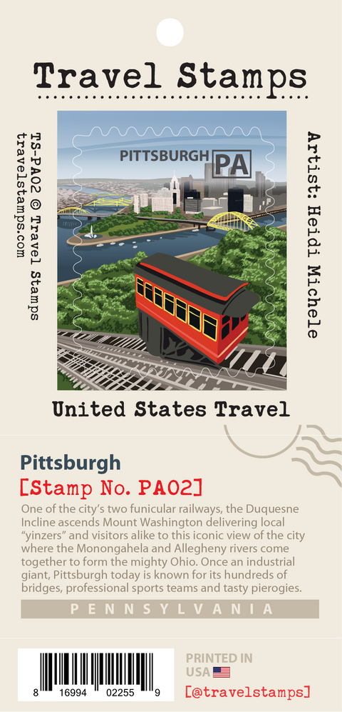 Travel Stamps Pittsburgh Stamp Stamp Travel Stamps   