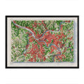 Pittsburgh, Pennsylvania 1960 Shaded Relief Map City Map Art Muir Way   