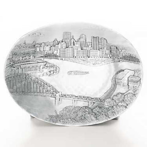 Pittsburgh Skyline Medium Oval Dish
