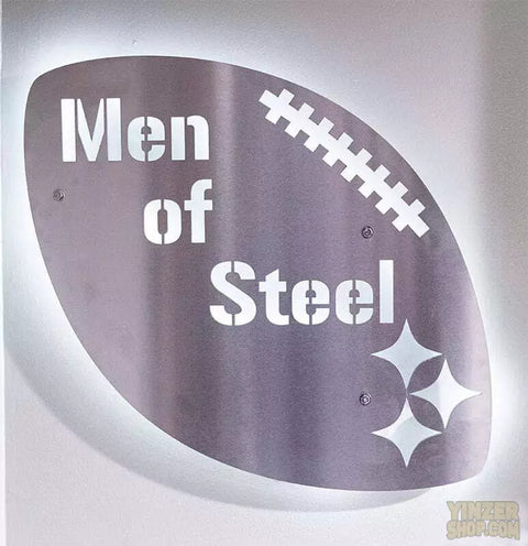 Pittsburgh Men of Steel Football Steel Wall Art Piece Steel Wall Art YinzerShop